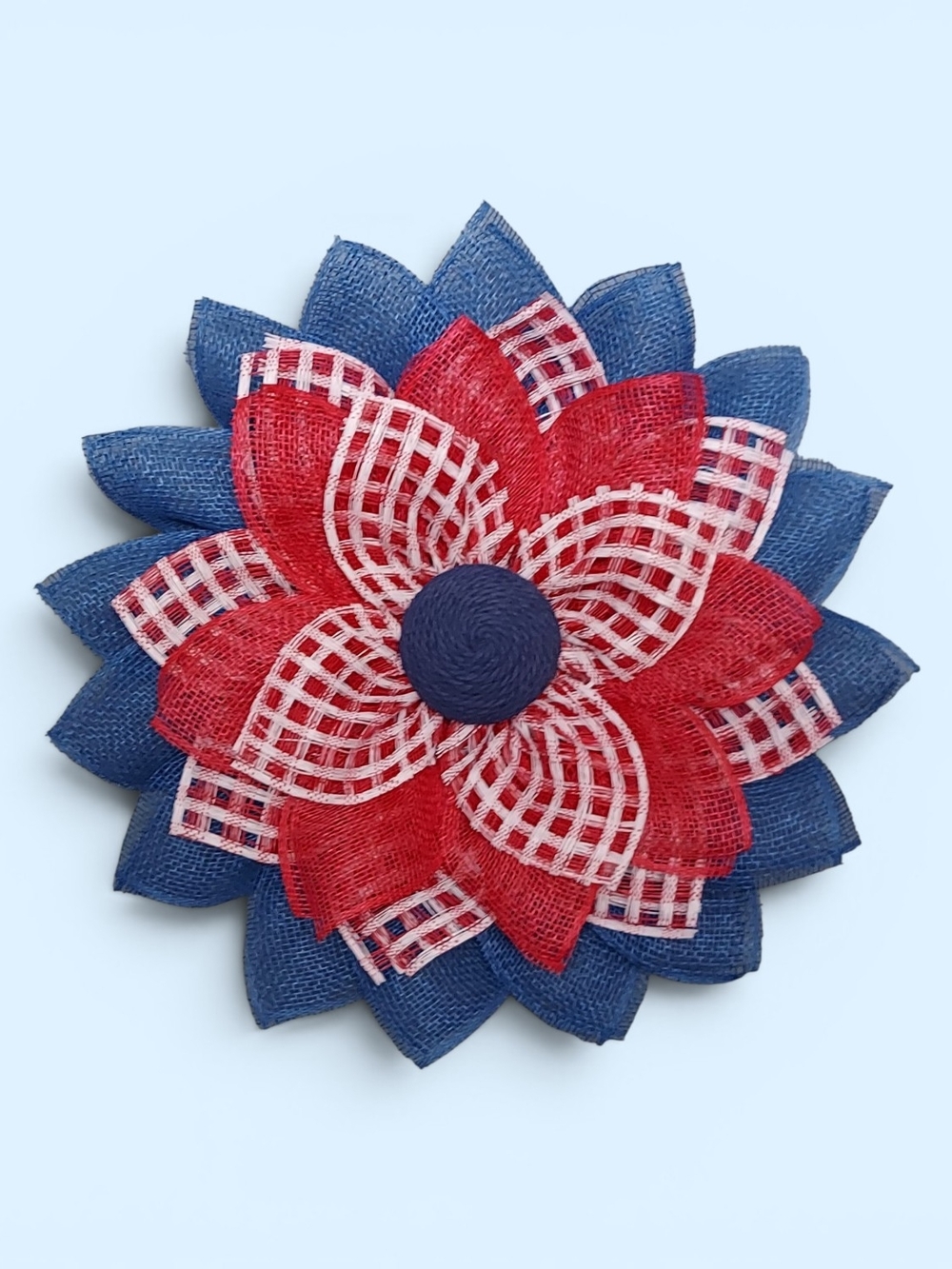 Handmade Flower Petal Patriotic Wreath